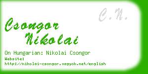 csongor nikolai business card